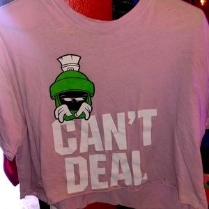 pink looney tunes crop top